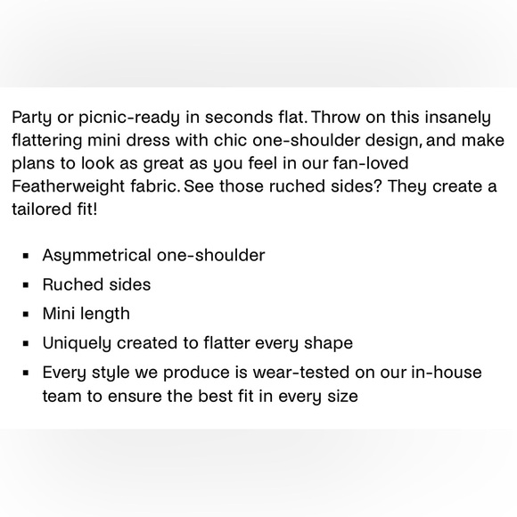 BEYOND YOGA ❤️‍🔥 FEATHERWEIGHT CARRIED AWAY ONE SHOULDER DRESS NWT SIZE LARGE - Picture 6 of 12